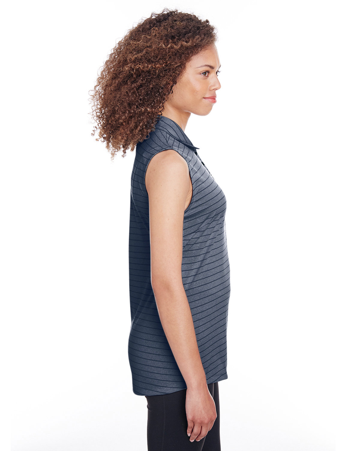597222 Puma Ladies Rotation Stripe Sleeveless Polo - Siide Image