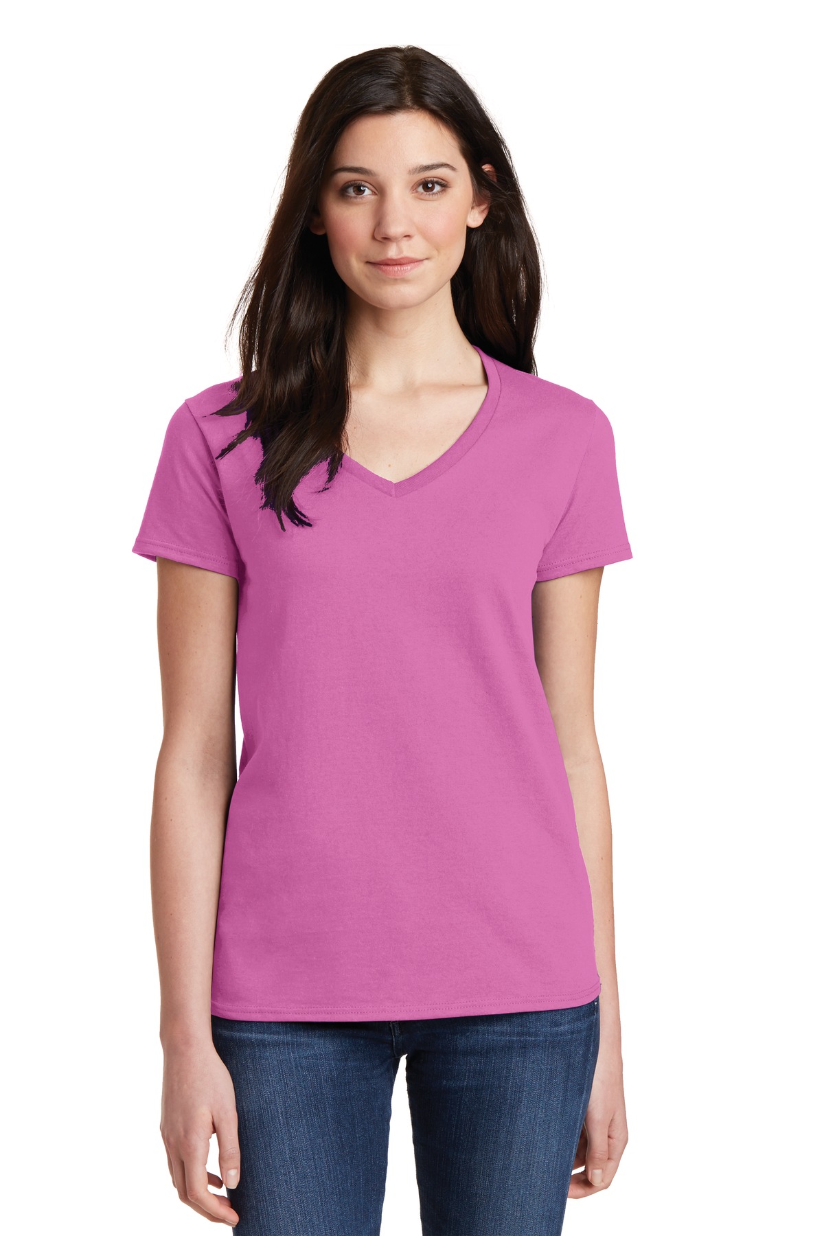 5V00L Gildan Heavy Cotton Women’s V-Neck T-Shirt