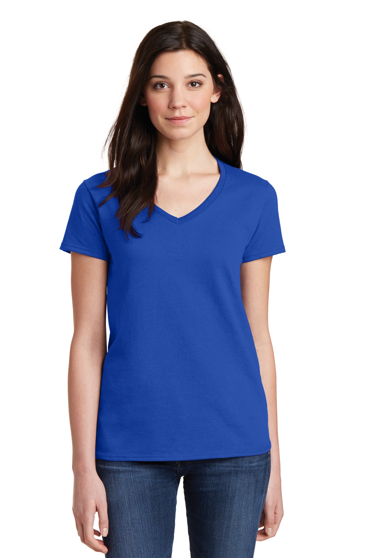 5V00L Gildan Heavy Cotton Women’s V-Neck T-Shirt