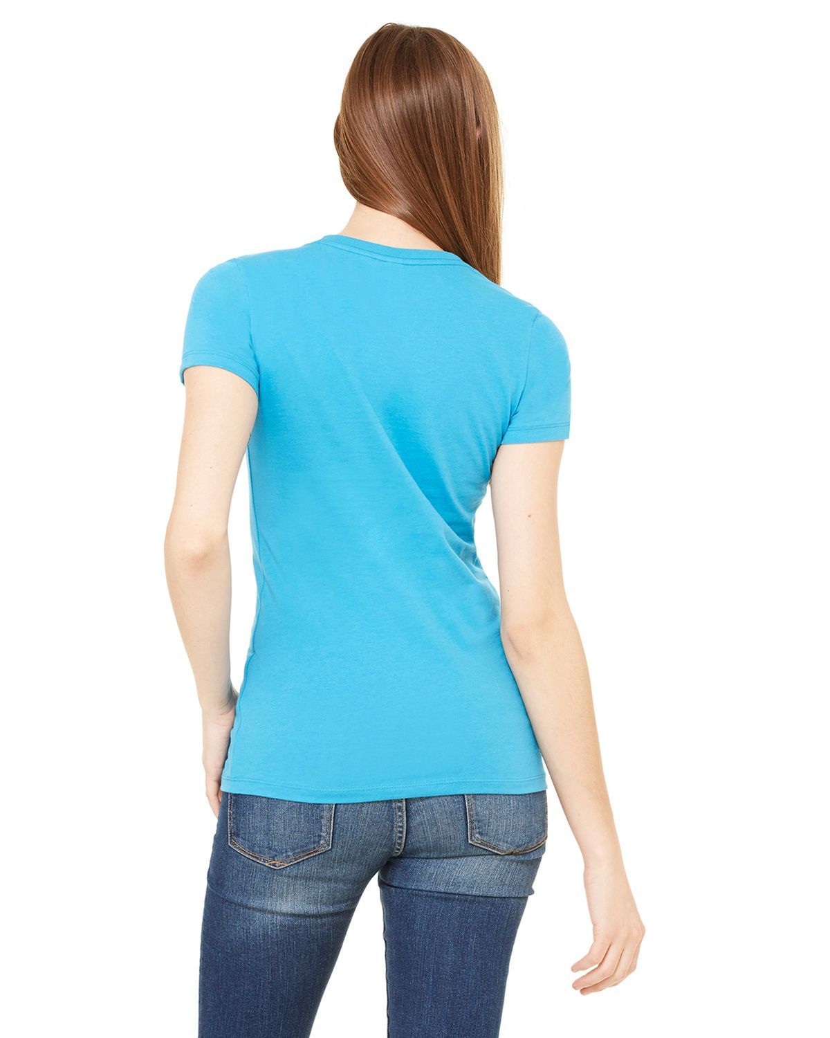 6004 Bella + Canvas Womens Slim Fit Tee - Back Image