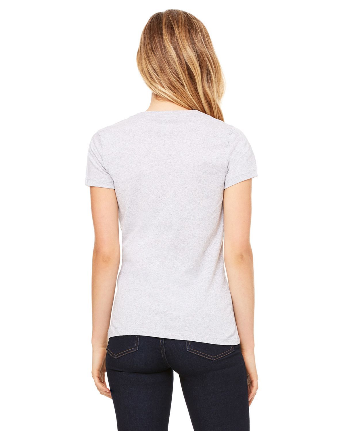 6004 Bella + Canvas Womens Slim Fit Tee - Back Image