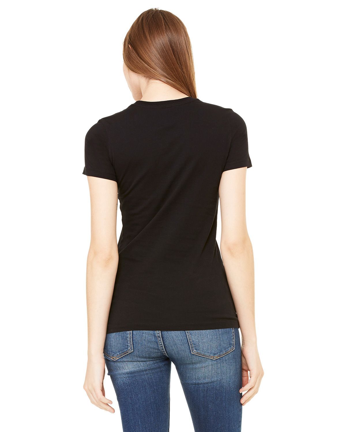 6004 Bella + Canvas Womens Slim Fit Tee - Back Image