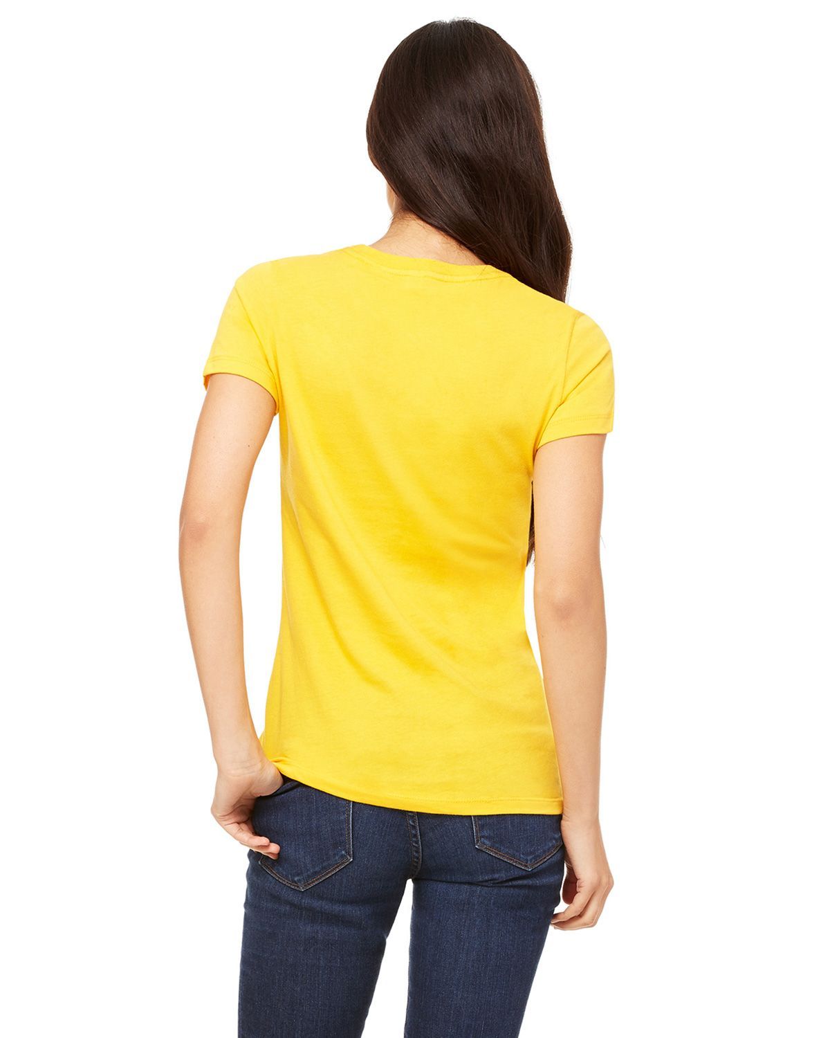 6004 Bella + Canvas Womens Slim Fit Tee - Back Image