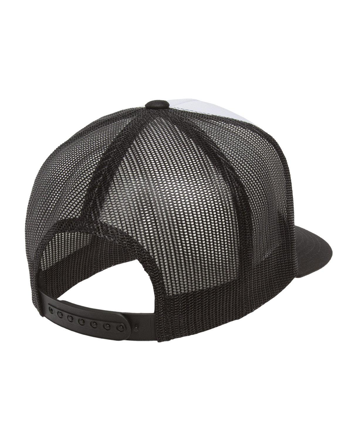 6006W Yupoong Adult Classic Trucker with White Front Panel Cap - Back Image