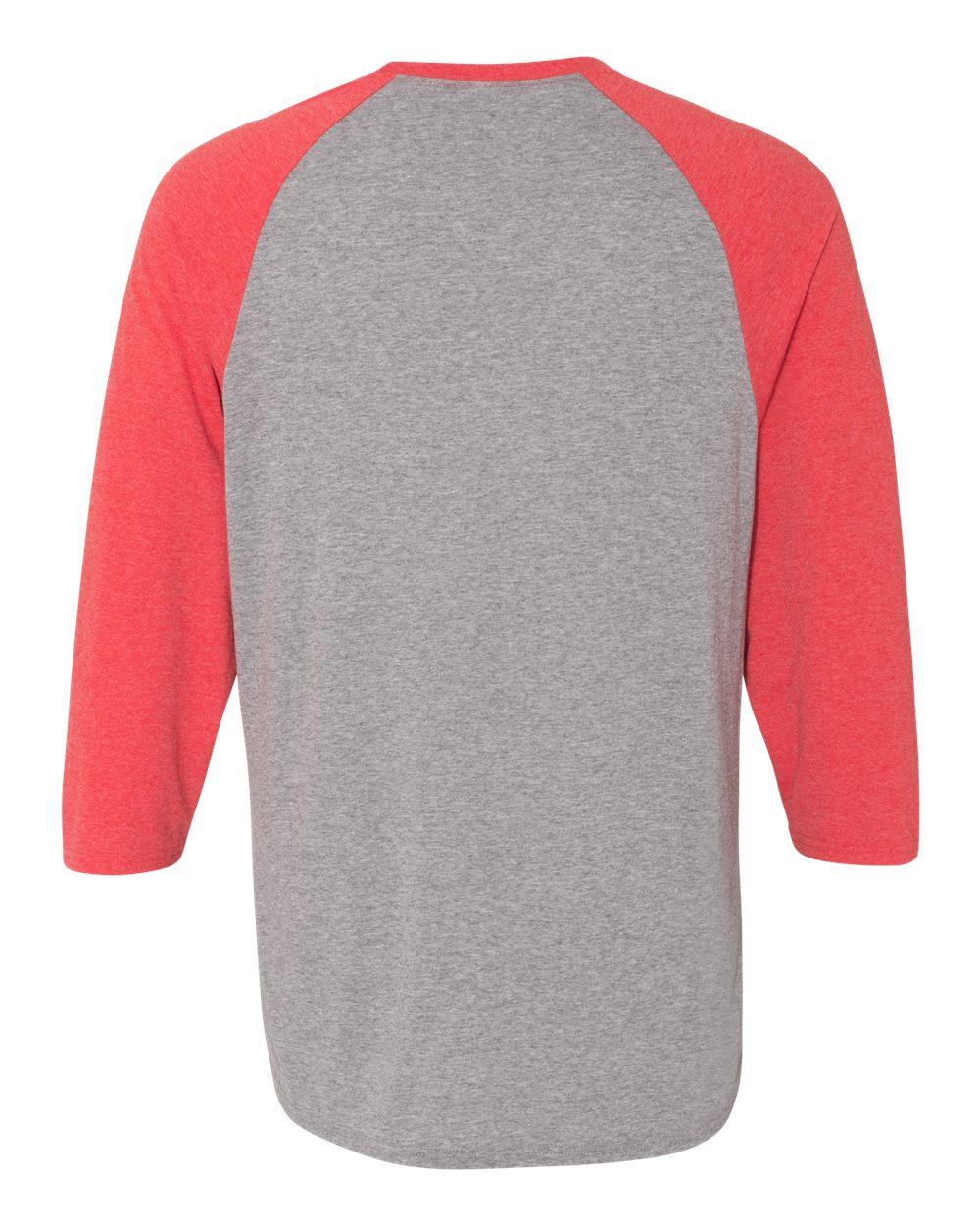 601RR Jerzees Triblend Three-Quarter Raglan Baseball T-Shirt - Back Image