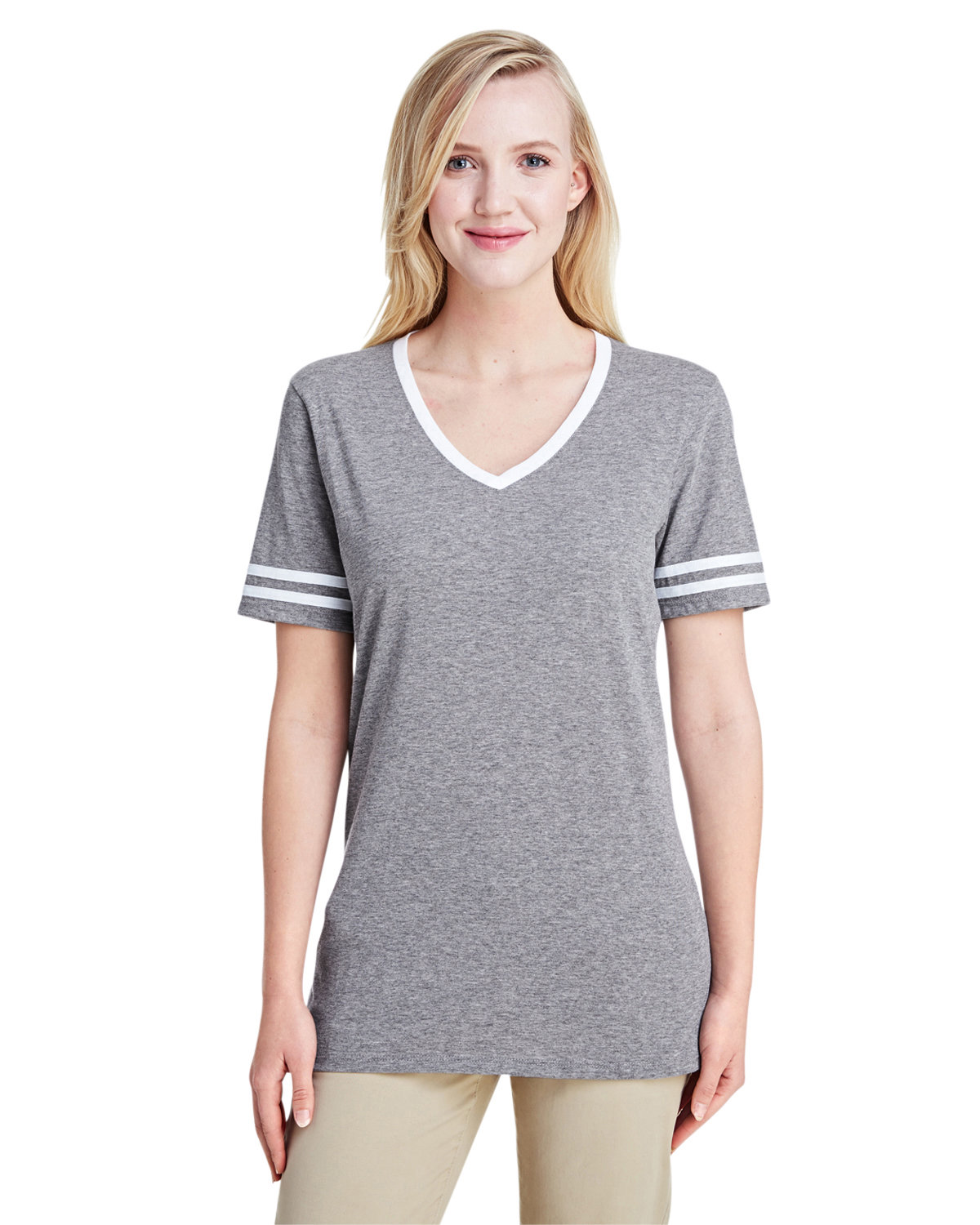 602WVR Jerzees Womens Varsity Triblend V-Neck T-Shirt 602WVR Jerzees Womens Varsity Triblend V-Neck T-Shirt