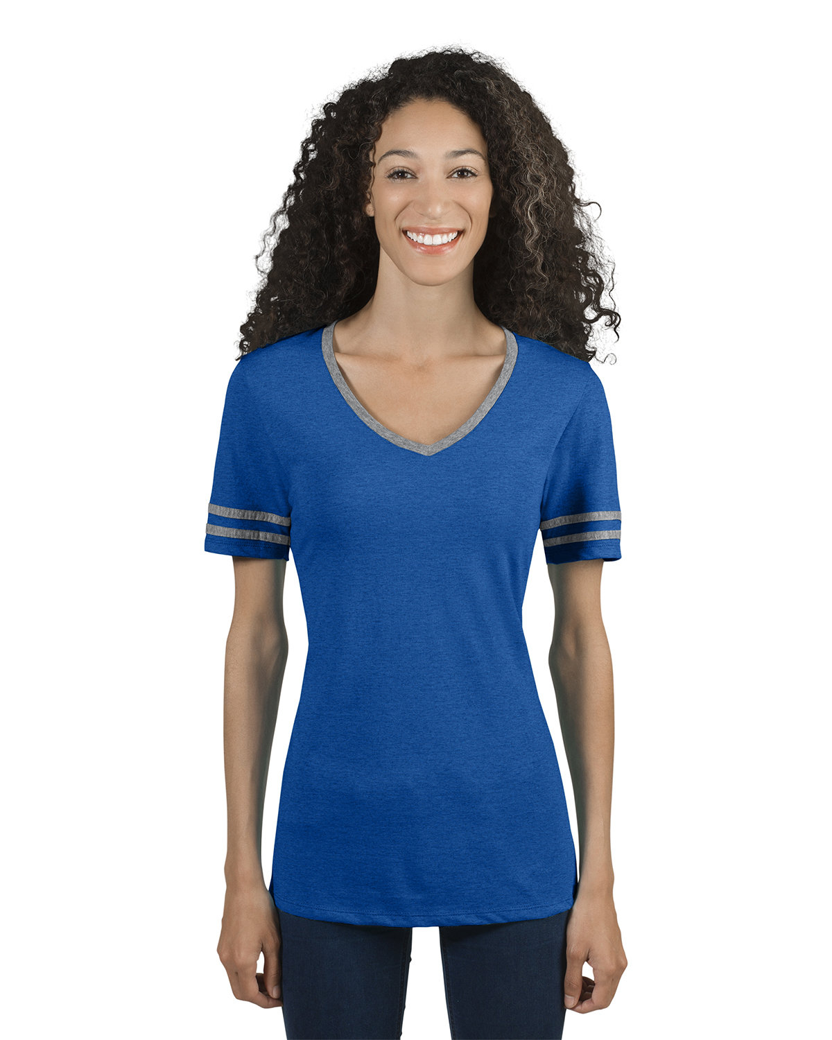 602WVR Jerzees Womens Varsity Triblend V-Neck T-Shirt 602WVR Jerzees Womens Varsity Triblend V-Neck T-Shirt
