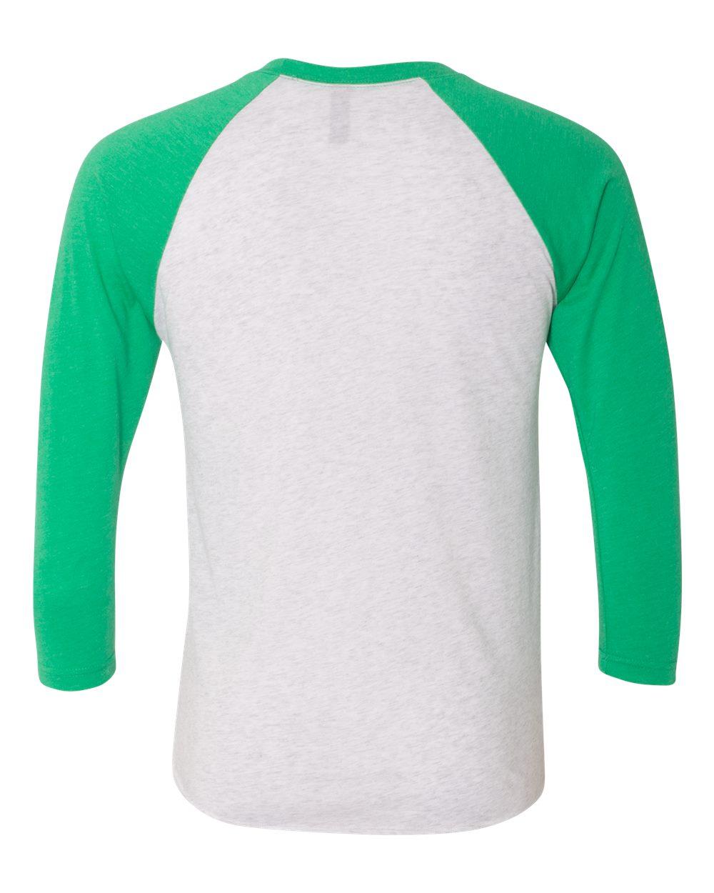 6051 Next Level Unisex Triblend Three-Quarter Sleeve Raglan - Back Image