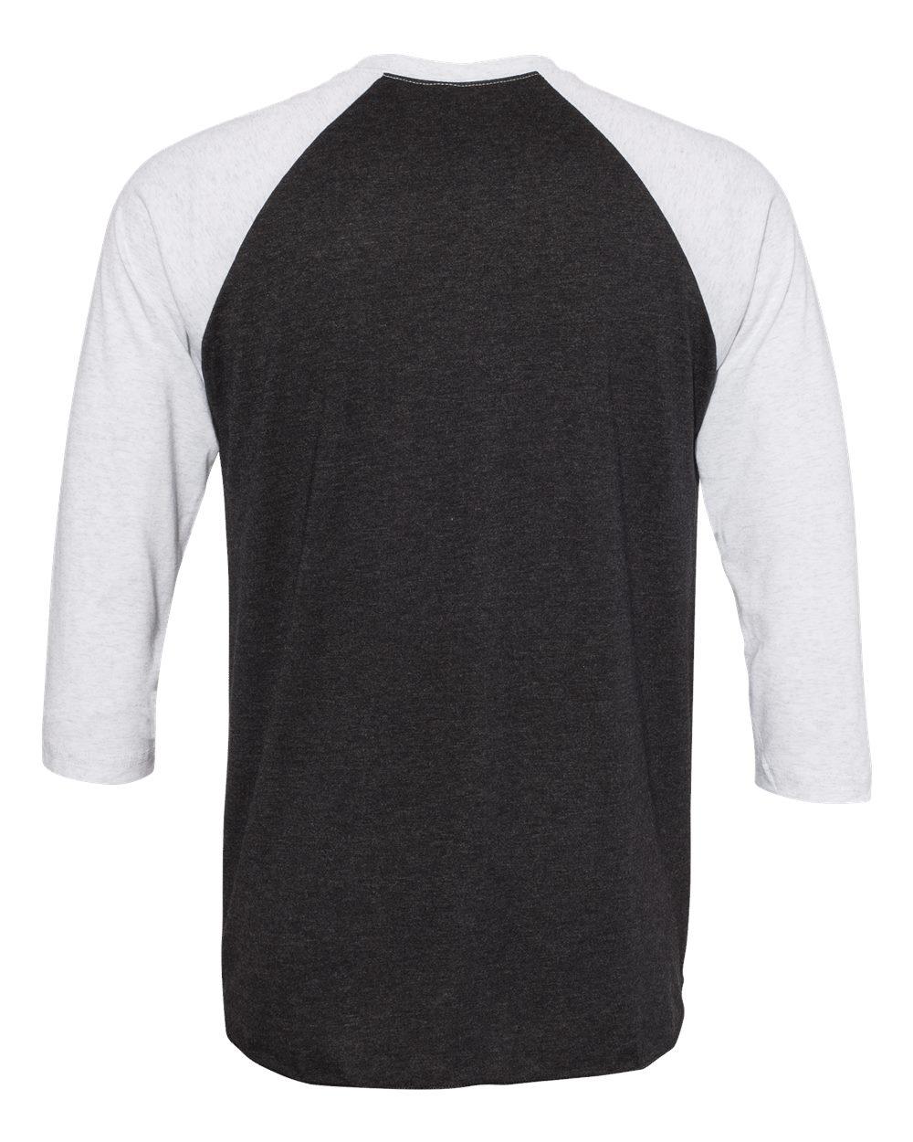 6051 Next Level Unisex Triblend Three-Quarter Sleeve Raglan 6051 Next Level Unisex Triblend Three-Quarter Sleeve Raglan - Back Image
