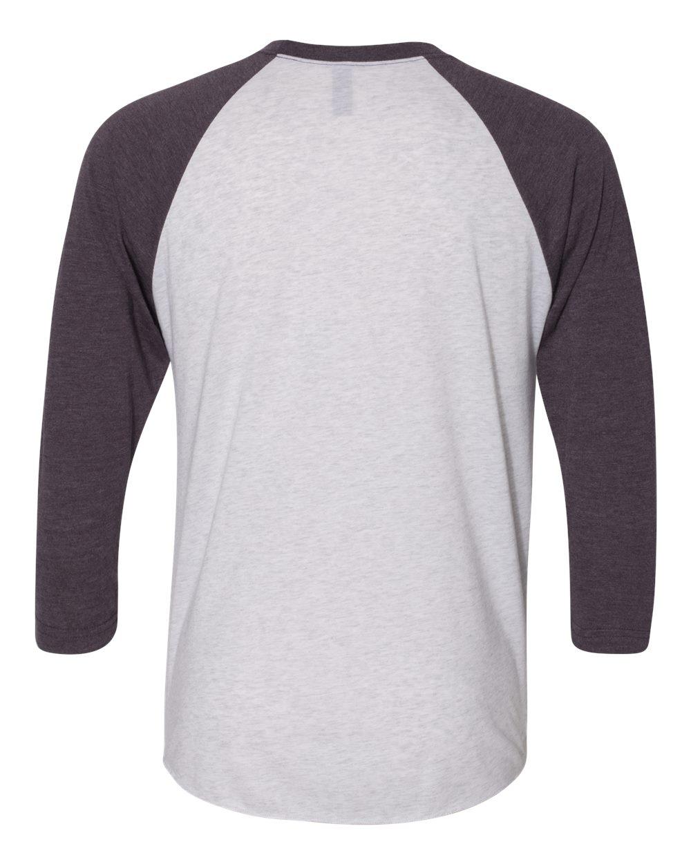 6051 Next Level Unisex Triblend Three-Quarter Sleeve Raglan - Back Image