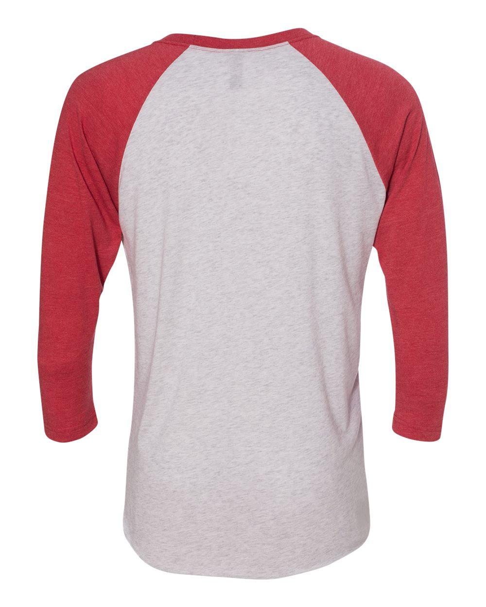 6051 Next Level Unisex Triblend Three-Quarter Sleeve Raglan 6051 Next Level Unisex Triblend Three-Quarter Sleeve Raglan - Back Image