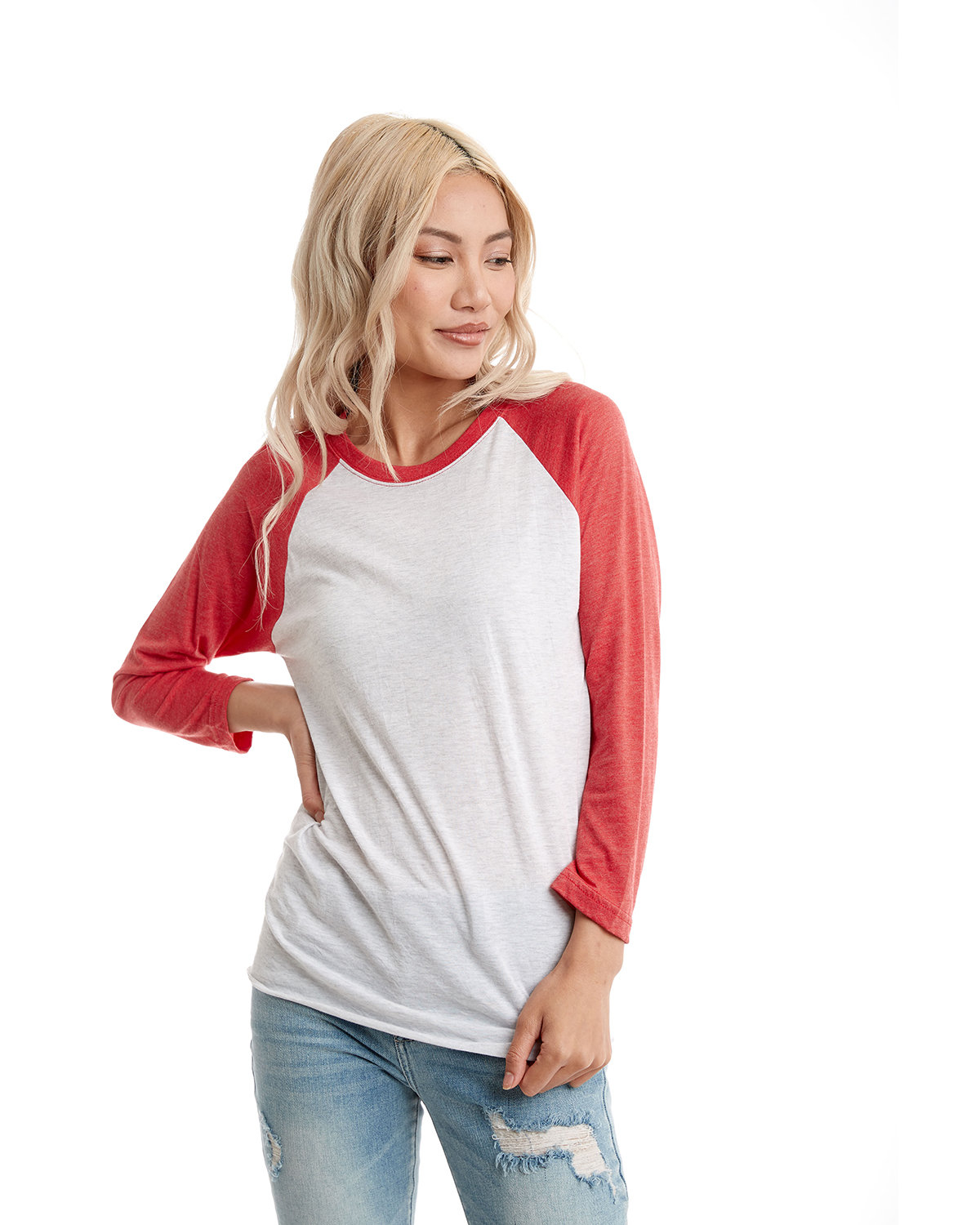 6051 Next Level Unisex Triblend Three-Quarter Sleeve Raglan 6051 Next Level Unisex Triblend Three-Quarter Sleeve Raglan