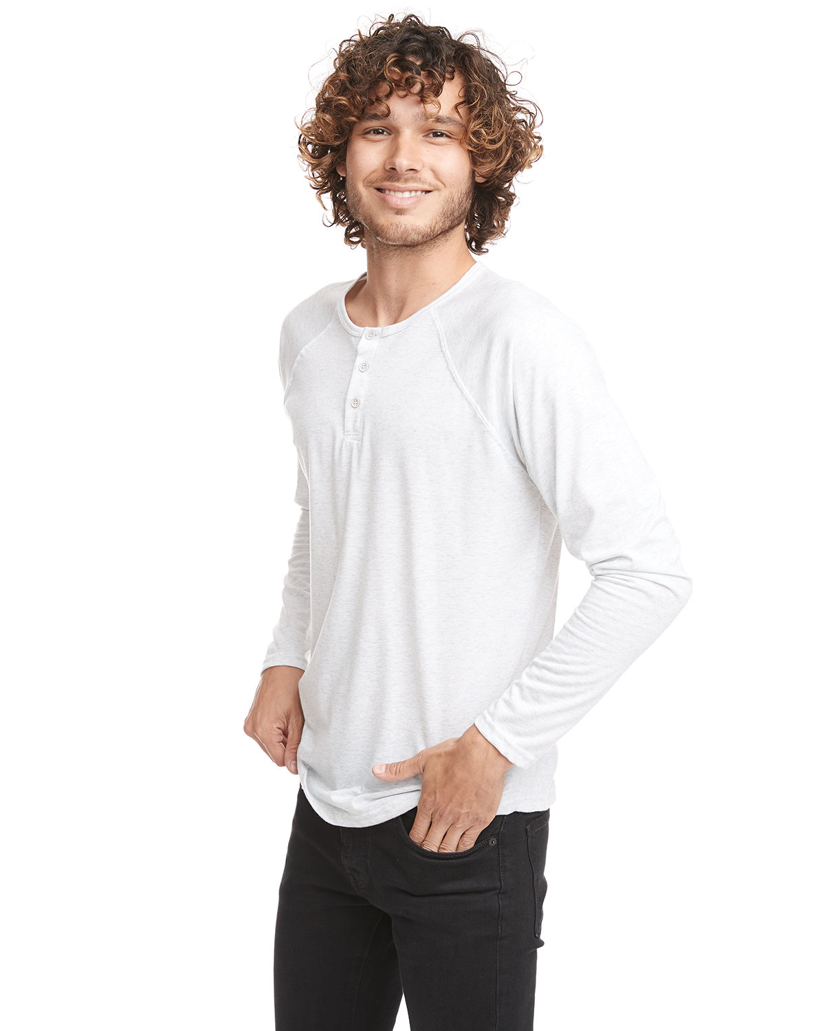 6072 Next Level Triblend Long Sleeve Henley 6072 Next Level Triblend Long Sleeve Henley