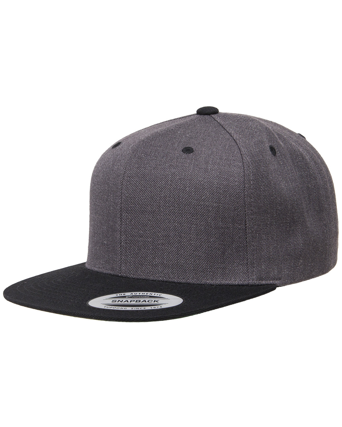 6089MT Yupoong Adult 6-Panel Structured Flat Visor Classic Two-Tone Snapback