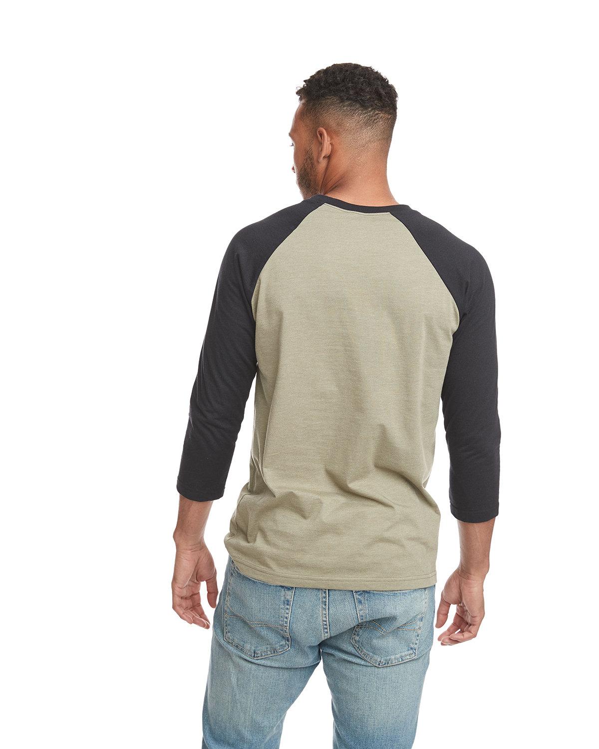 6251 Next Level Unisex CVC Three-Quarter Sleeve Raglan - Back Image