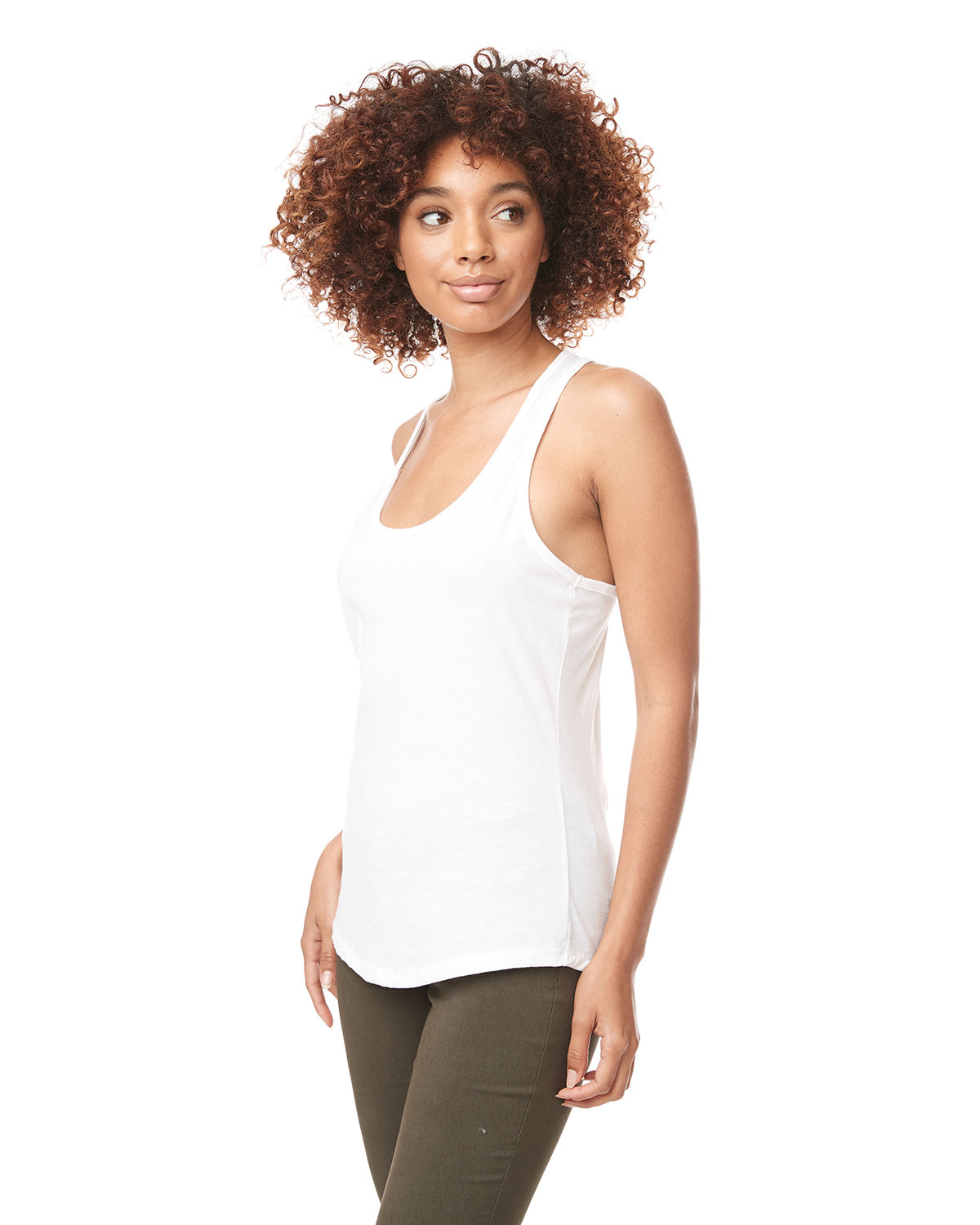6338 Next Level Womens Gathered Racerback Tank - Siide Image