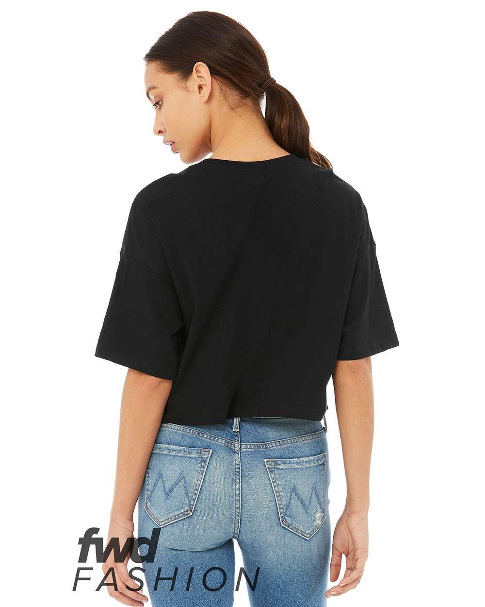 6482 Bella + Canvas FWD Fashion Womens Jersey Cropped Tee - Back Image