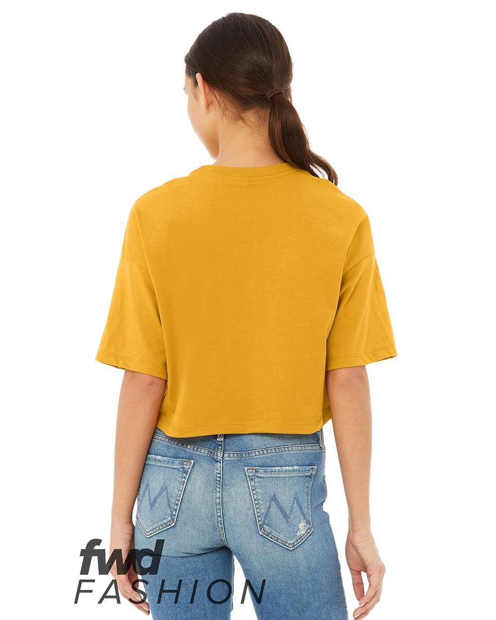 6482 Bella + Canvas FWD Fashion Womens Jersey Cropped Tee - Back Image