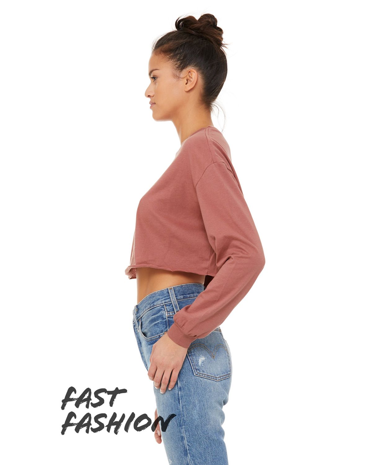 6501B Bella + Canvas FWD Fashion Ladies Cropped Long-Sleeve T-Shirt - Siide Image