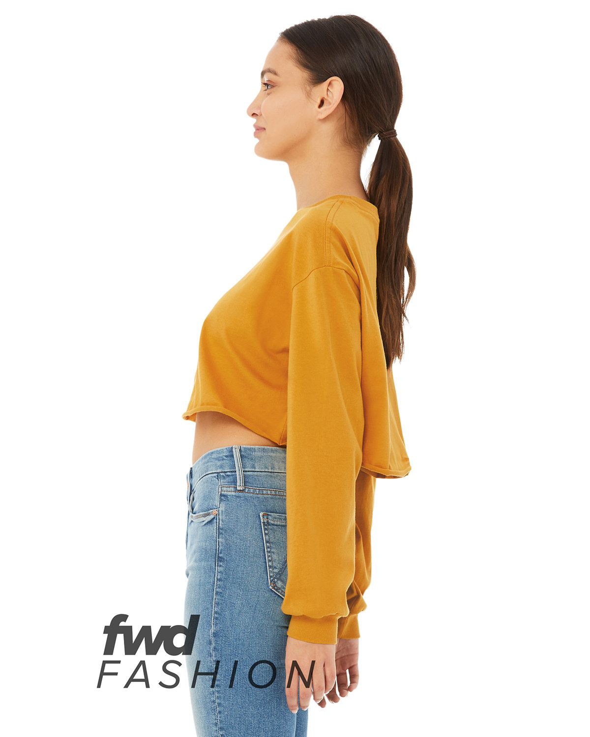 6501B Bella + Canvas FWD Fashion Ladies Cropped Long-Sleeve T-Shirt - Siide Image