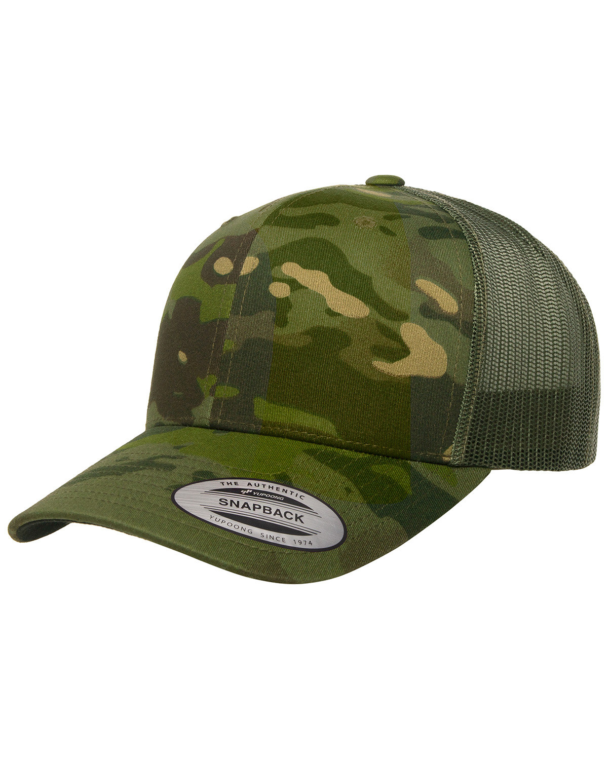 6606MC Yupoong Retro Trucker Multicam Snapback Zoom Image