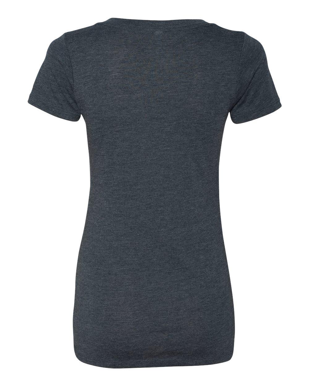 6740 Next Level Women’s Triblend Short Sleeve Deep V - Back Image