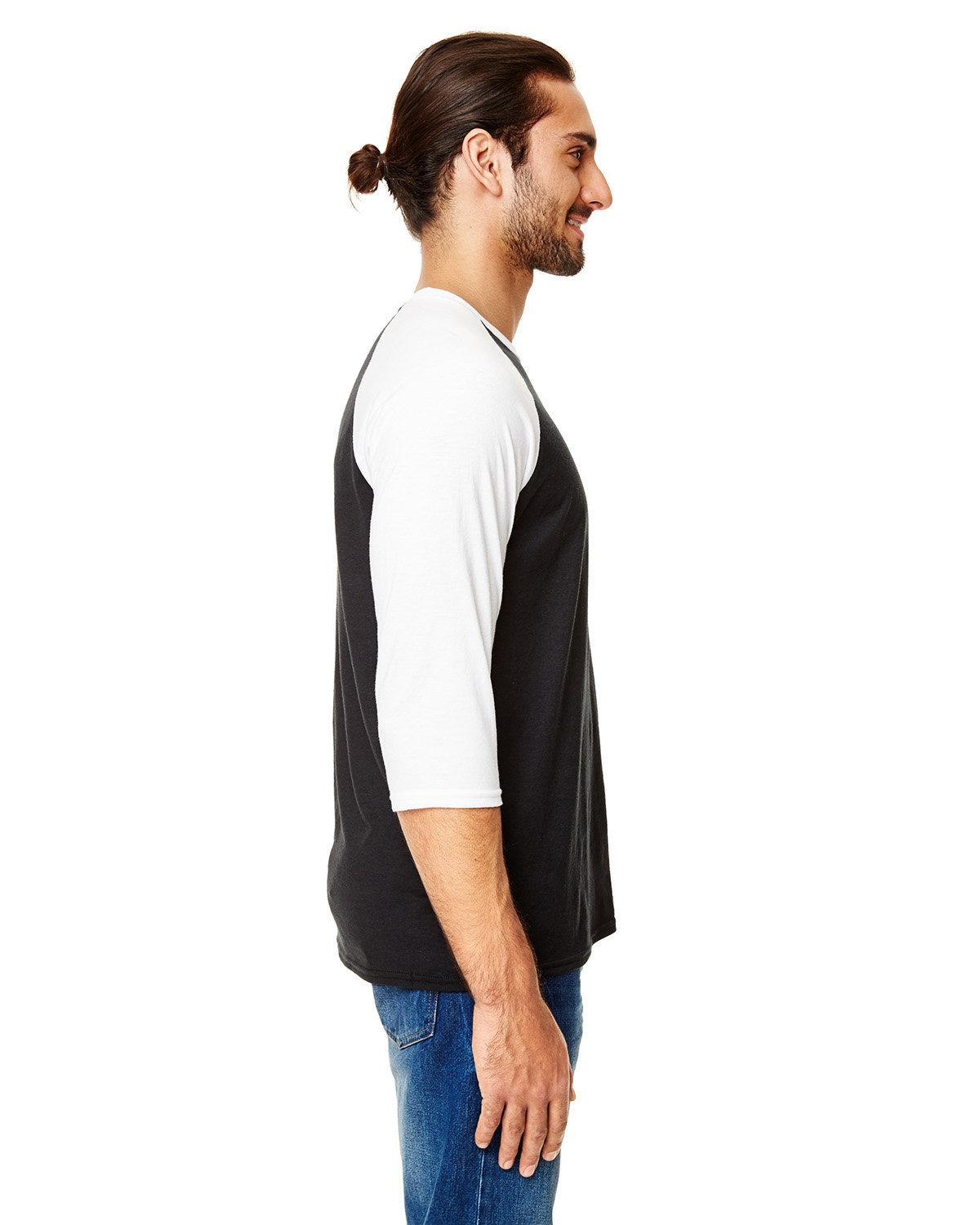 6755 Anvil Triblend Raglan Three-Quarter Sleeve T-Shirt - Siide Image