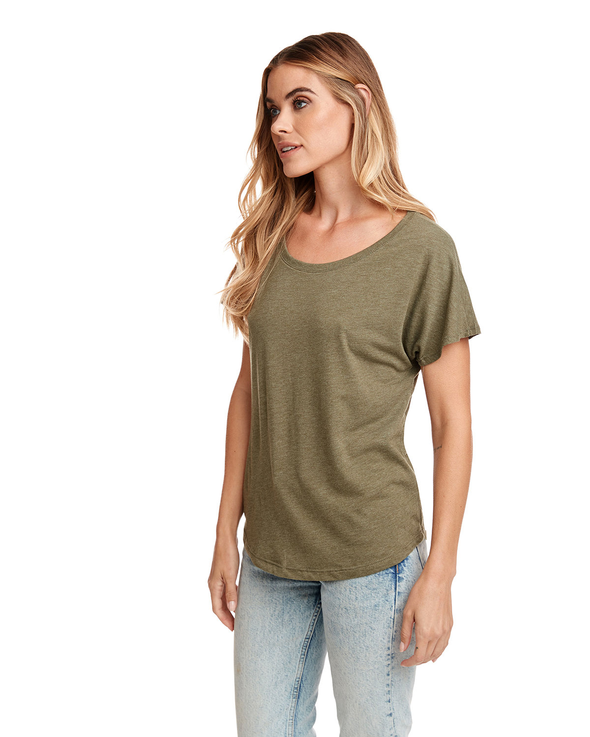 6760 Next Level Women’s Triblend Short Sleeve Dolman - Siide Image