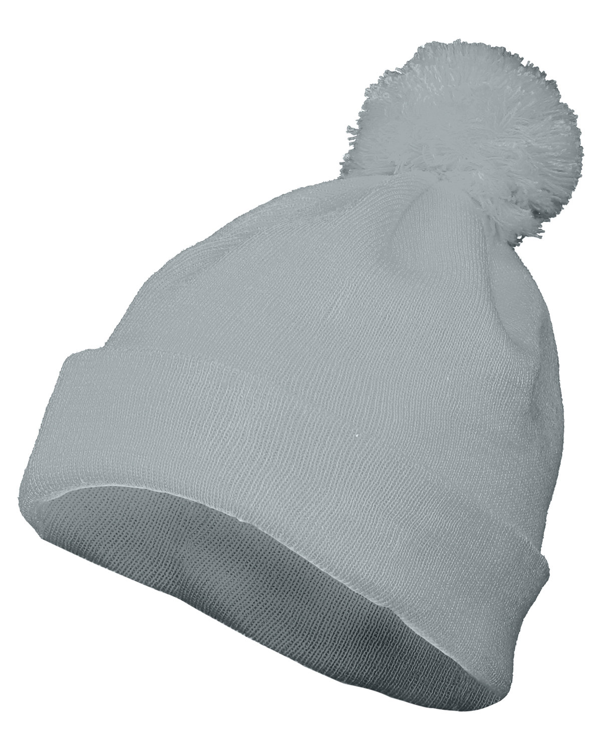 6816 Augusta Drop Ship Two Layer Acrylic Knit Pom Beanie