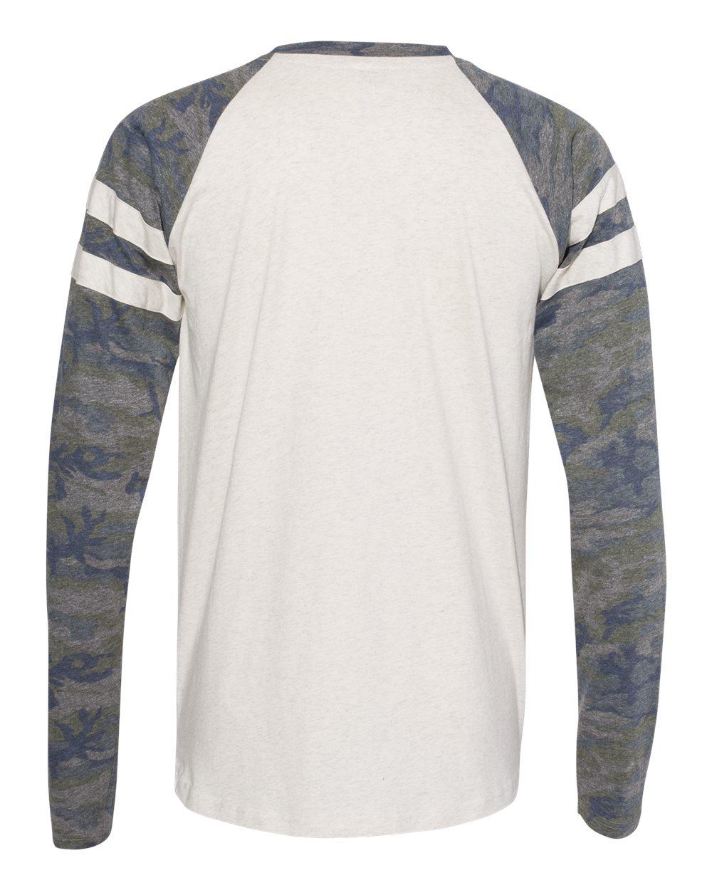 6934 LAT Mens Gameday Mash-Up Long Sleeve Fine Jersey T-Shirt - Back Image