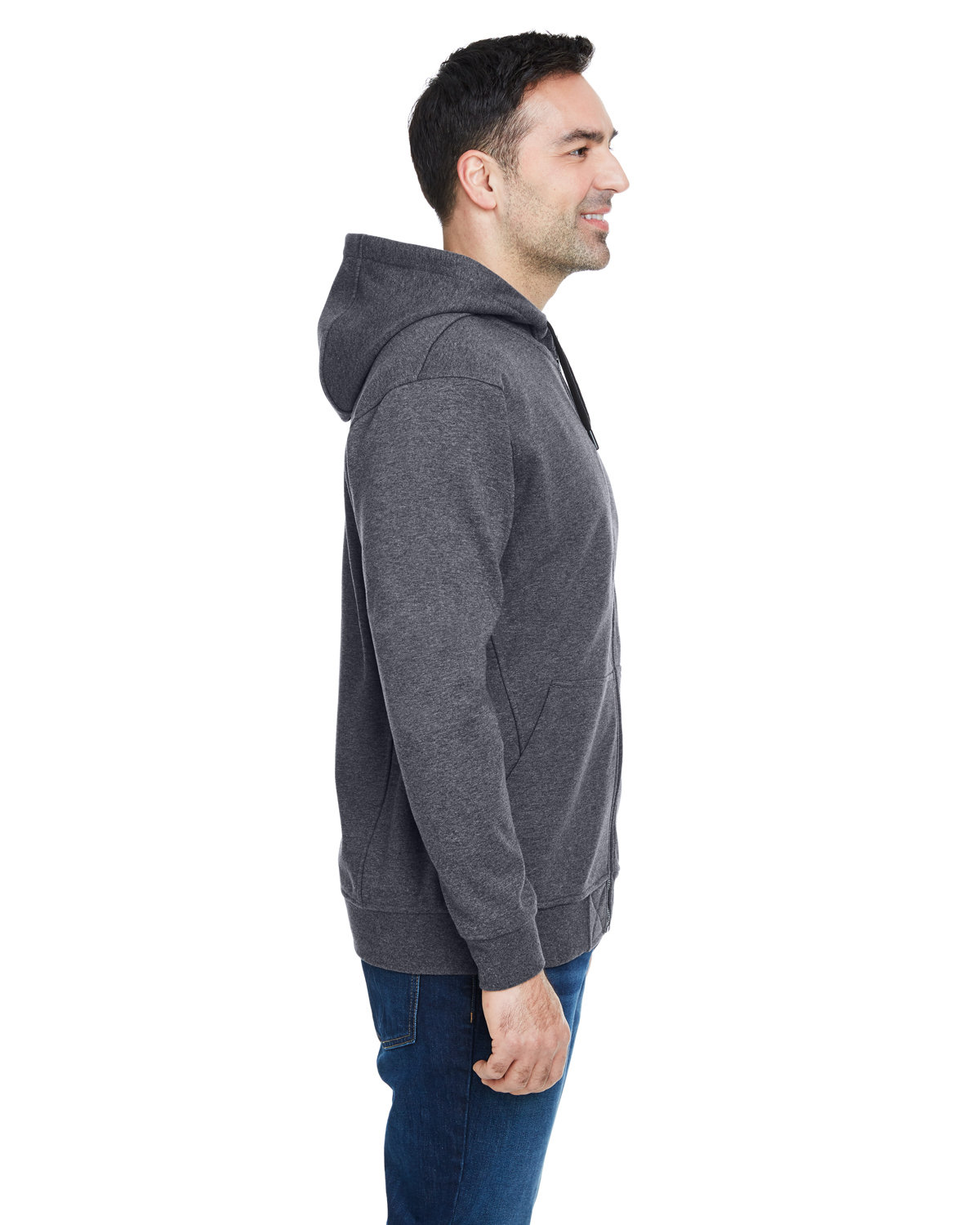 7040 Dri Duck Mens Bateman Power Full Zip Hooded Fleece - Siide Image