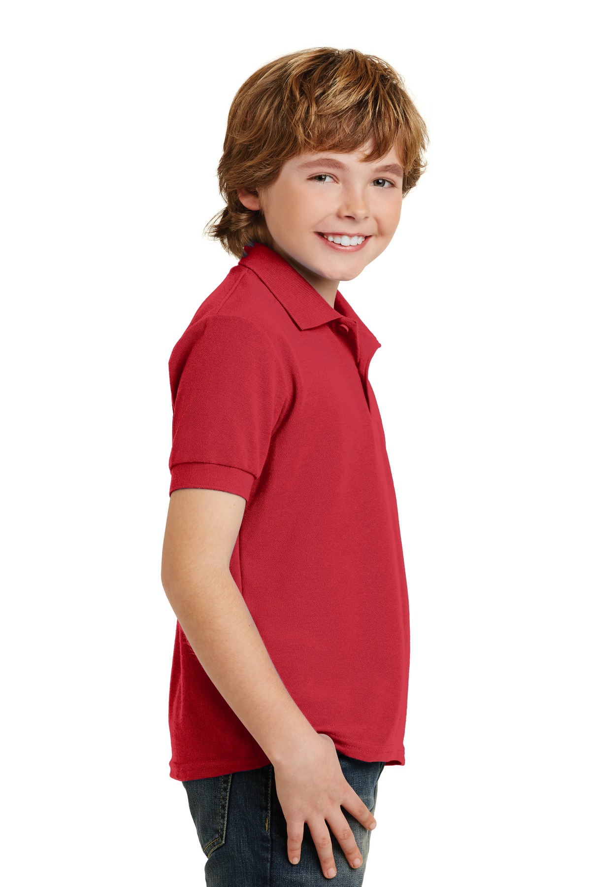 72800B Gildan DryBlend Youth Double Piqué Sport Shirt - Siide Image