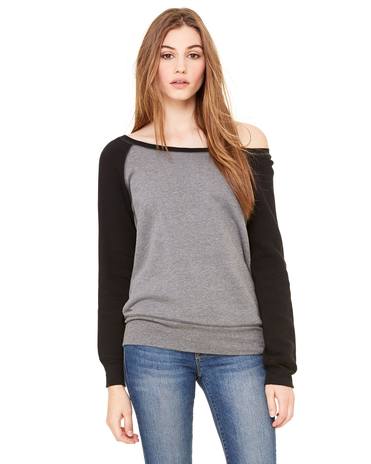 7501 Bella + Canvas Women’s Sponge Fleece Wide Neck Sweatshirt