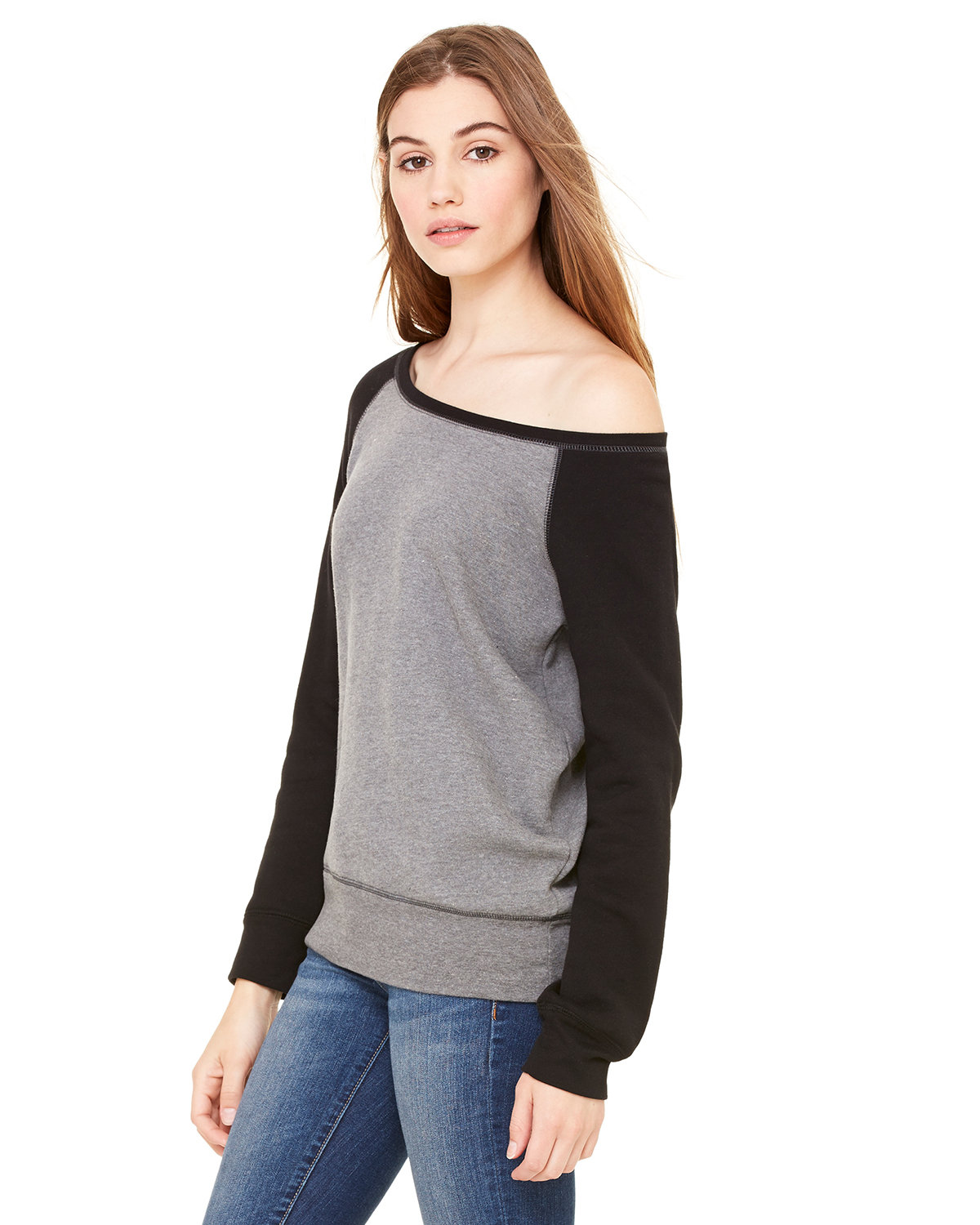 7501 Bella + Canvas Women’s Sponge Fleece Wide Neck Sweatshirt - Siide Image