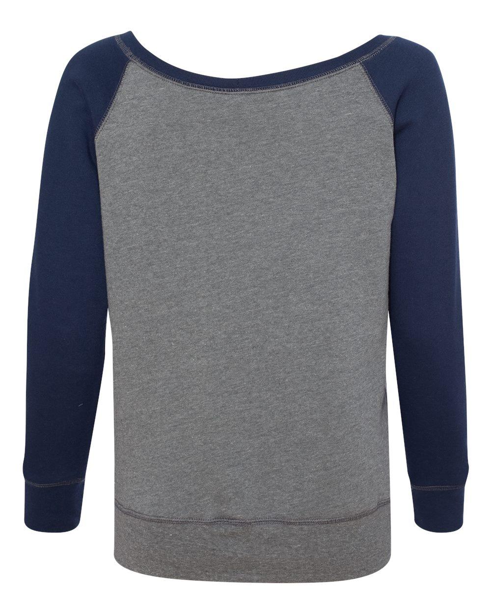 7501 Bella + Canvas Women’s Sponge Fleece Wide Neck Sweatshirt - Back Image