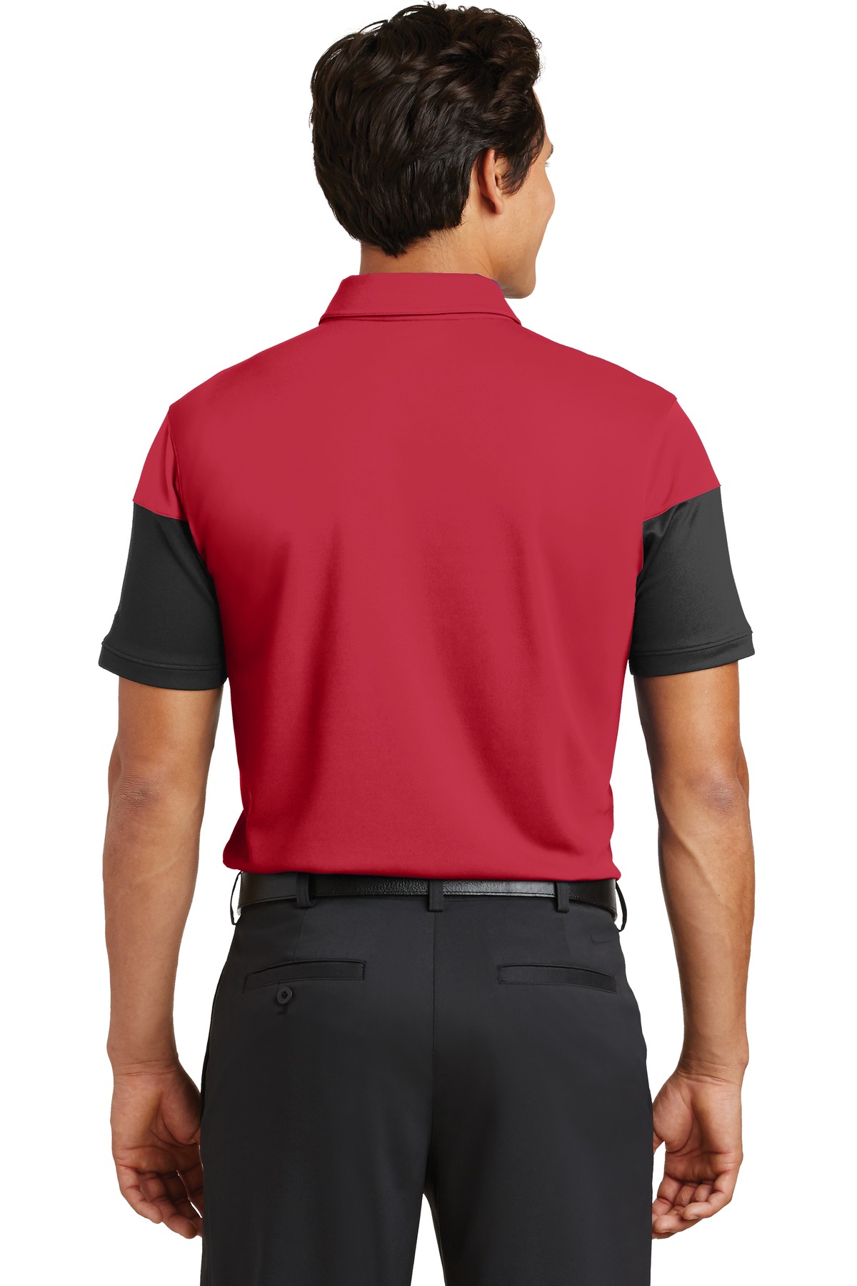 779802 Nike Dri-FIT Sleeve Colorblock Modern Fit Polo. - Back Image