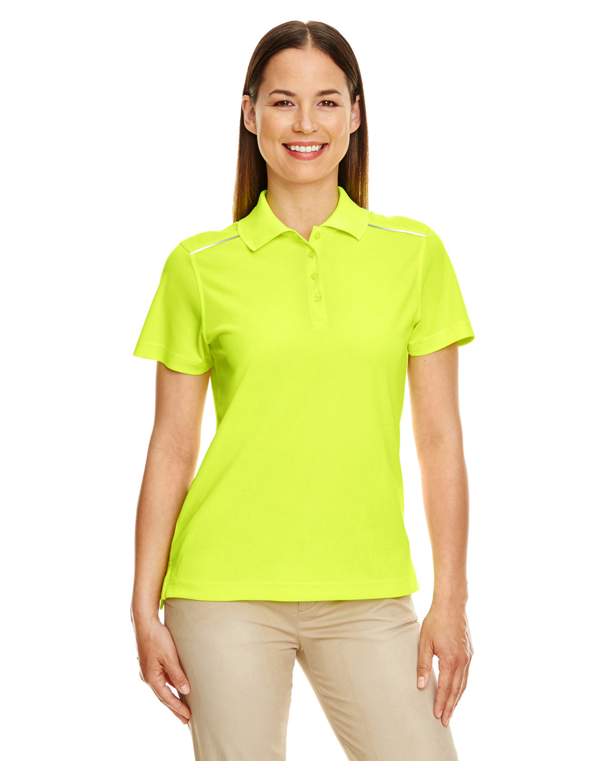 78181R Core 365 Ladies Radiant Performance Piqué Polo with Reflective Piping 78181R Core 365 Ladies Radiant Performance Piqué Polo with Reflective Piping