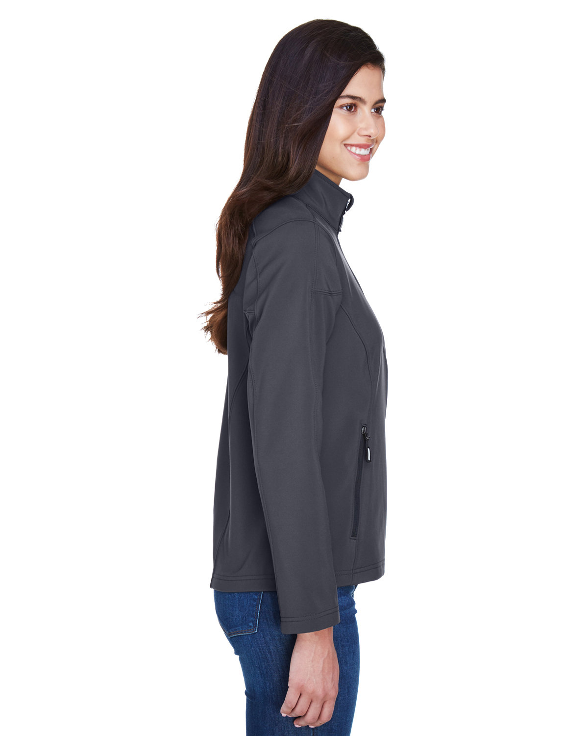 78184 Core 365 Ladies Cruise Two-Layer Fleece Bonded Soft Shell Jacket - Siide Image