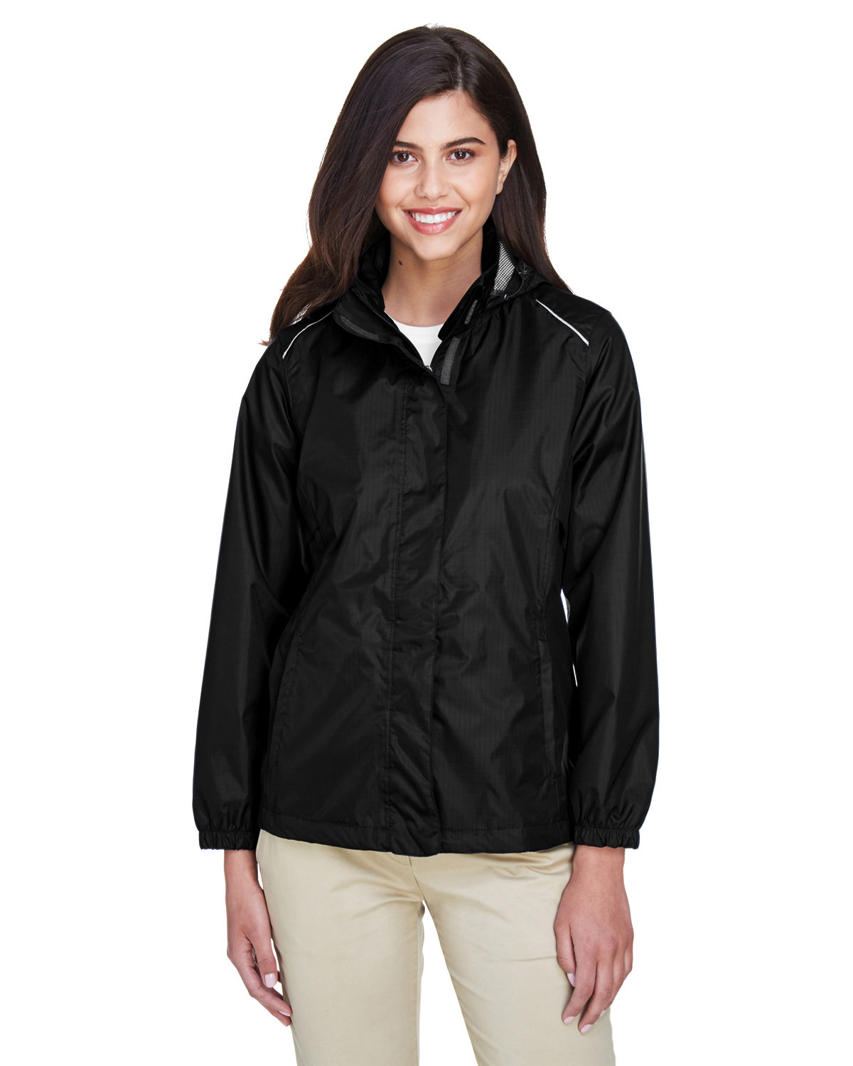 78185 Core 365 Ladies Climate Seam-Sealed Lightweight Variegated Ripstop Jacket 78185 Core 365 Ladies Climate Seam-Sealed Lightweight Variegated Ripstop Jacket