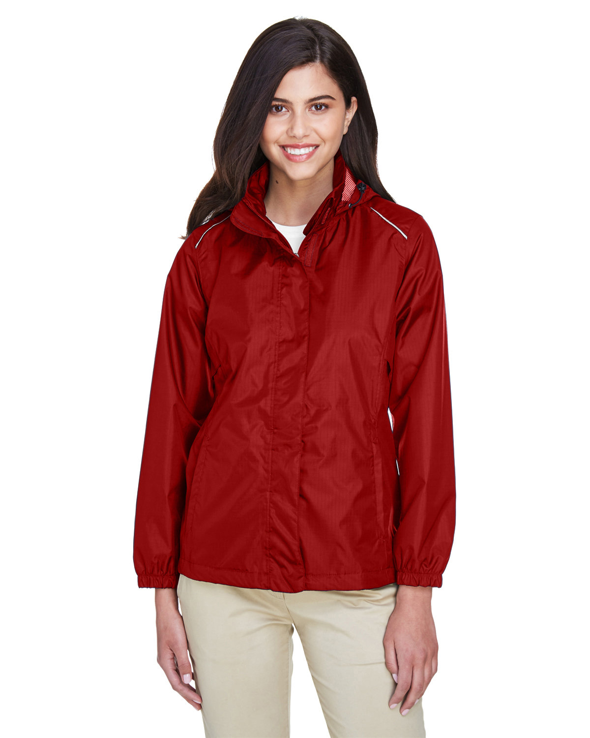 78185 Core 365 Ladies Climate Seam-Sealed Lightweight Variegated Ripstop Jacket 78185 Core 365 Ladies Climate Seam-Sealed Lightweight Variegated Ripstop Jacket