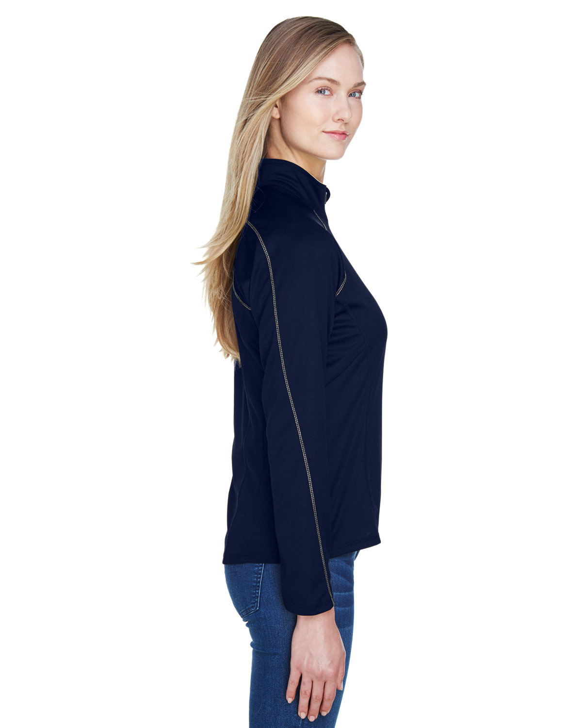 78187 North End Ladies Radar Quarter-Zip Performance Long-Sleeve Top - Siide Image