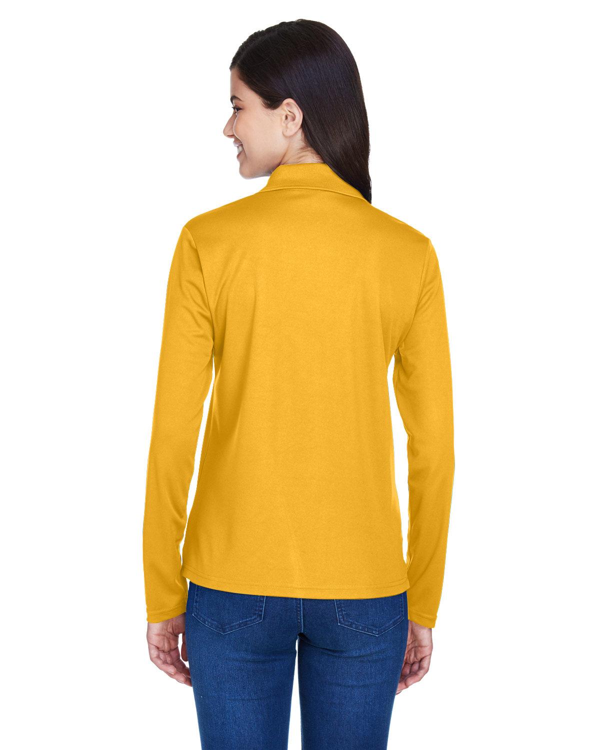 78192 Core 365 Ladies Pinnacle Performance Long-Sleeve Piqué Polo - Back Image