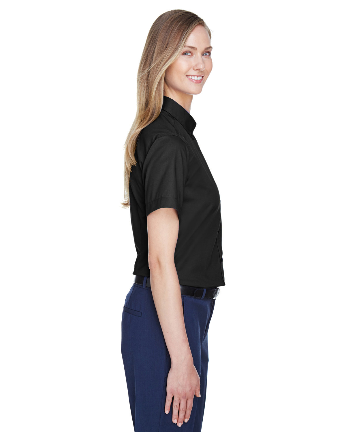 78194 Core 365 Ladies Optimum Short-Sleeve Twill Shirt - Siide Image