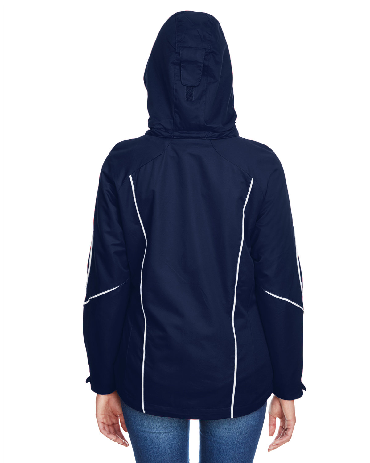 78196 North End Ladies Angle 3-in-1 Jacket with Bonded Fleece Liner - Back Image