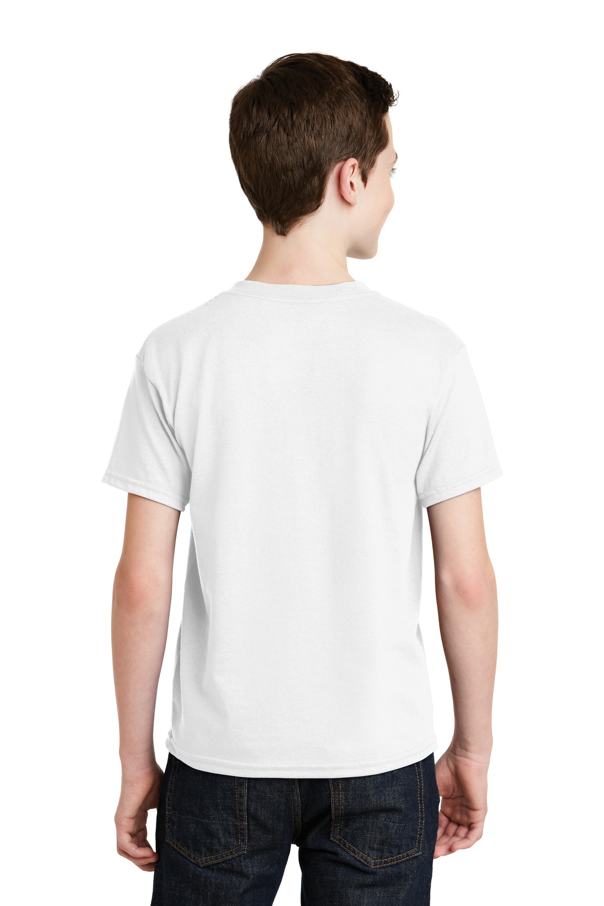 8000B Gildan - Youth DryBlend 50 Cotton/50 Poly T-Shirt. - Back Image