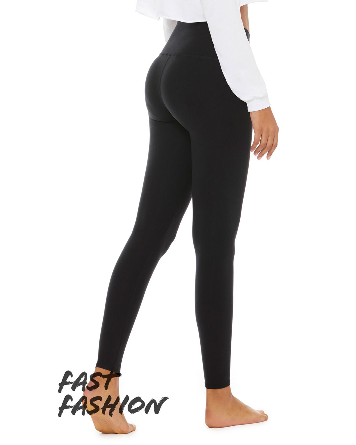 813 Bella + Canvas FWD Fashion Ladies High Waist Fitness Leggings - Back Image
