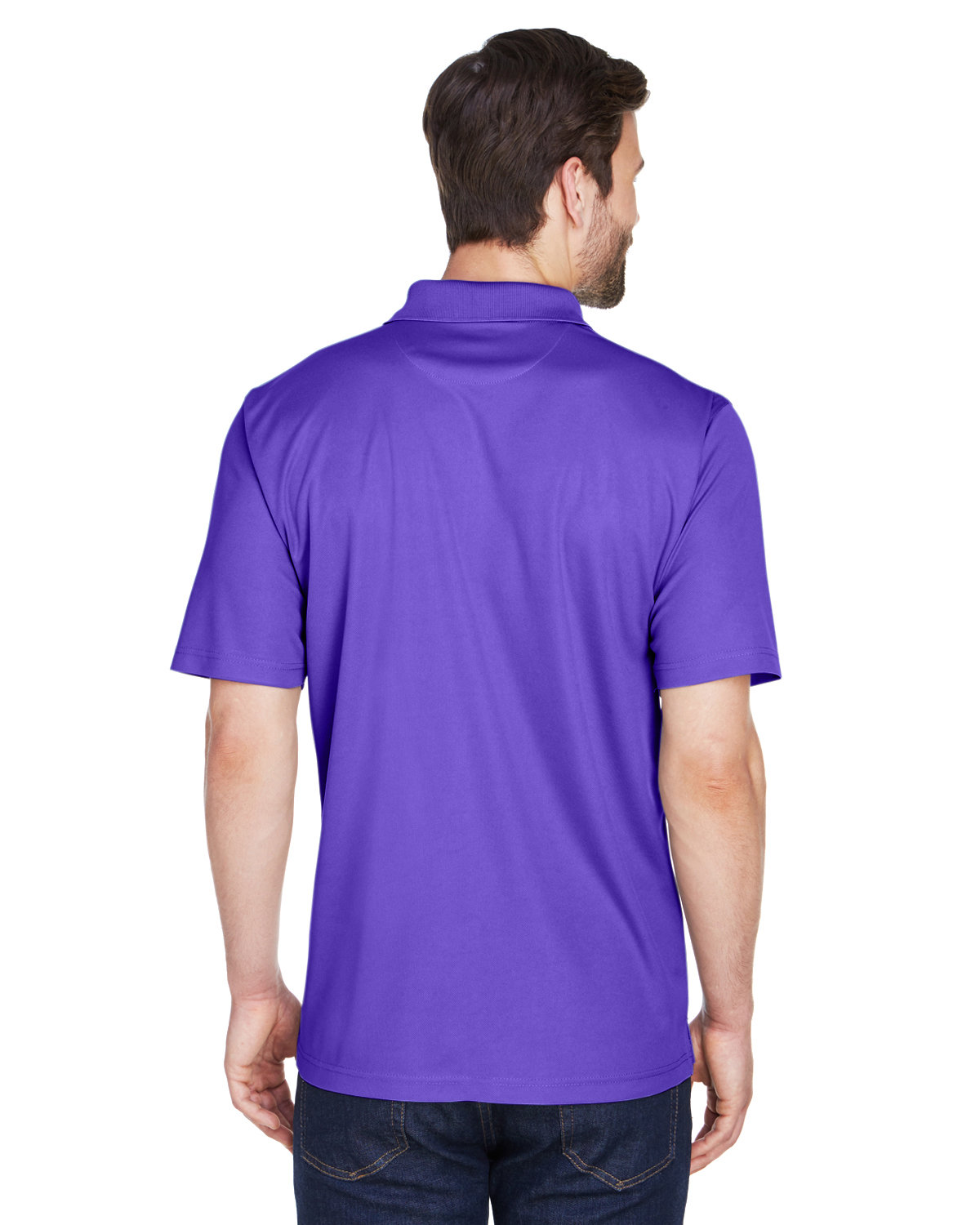 8210 UltraClub Mens Cool & Dry Mesh Piqué Polo - Back Image