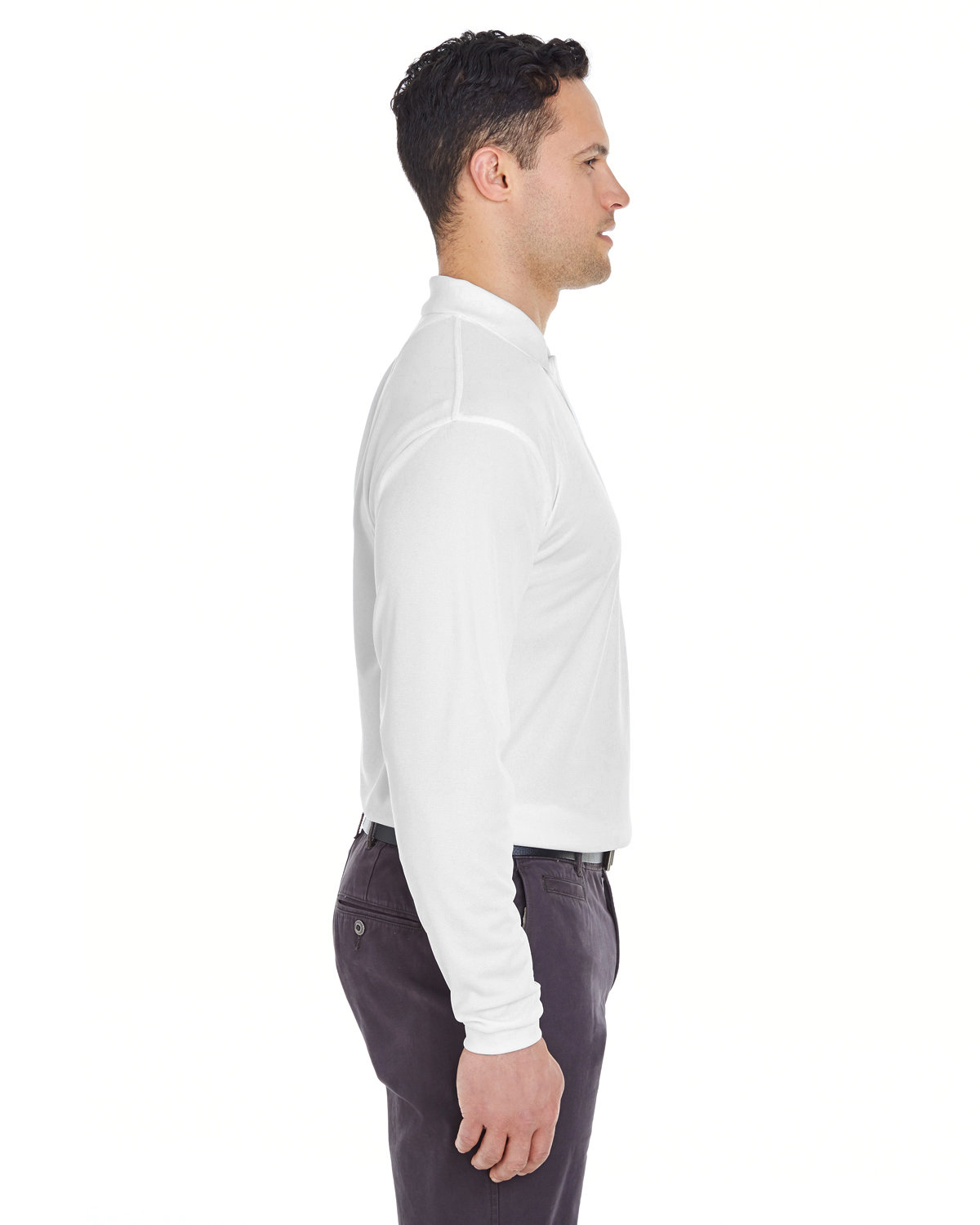 8210LS UltraClub Adult Cool & Dry Long-Sleeve Mesh Piqué Polo 8210LS UltraClub Adult Cool & Dry Long-Sleeve Mesh Piqué Polo - Siide Image