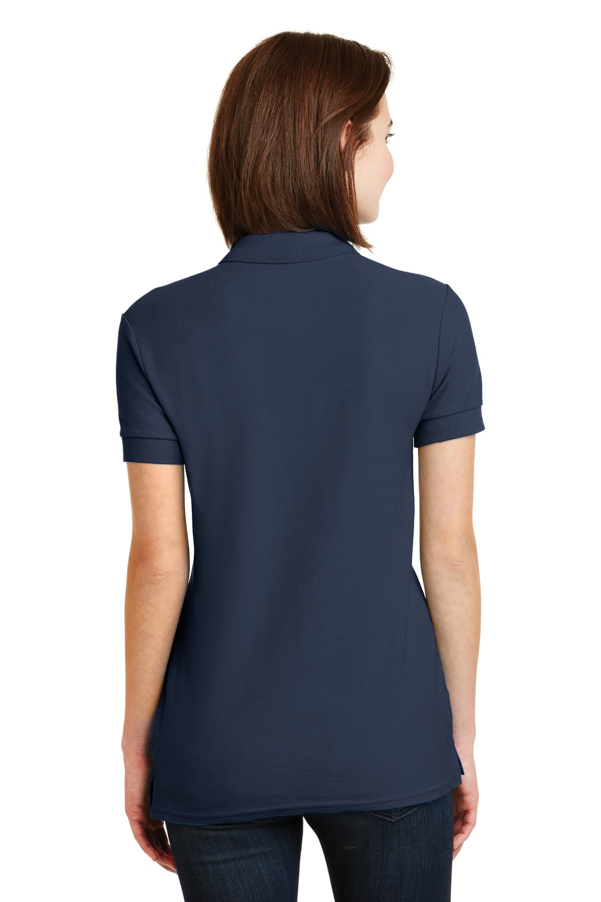 82800L Gildan Premium Cotton Womens Double Piqué Sport Shirt - Back Image