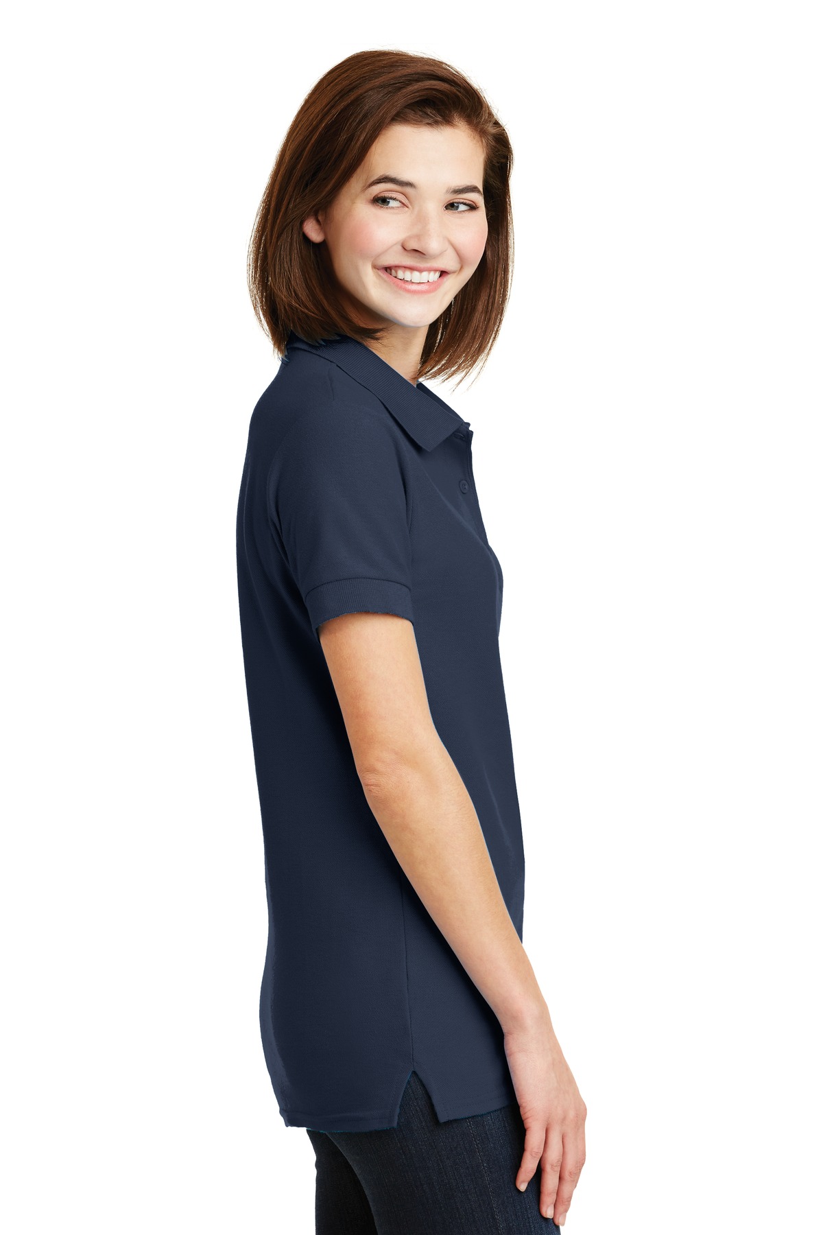 82800L Gildan Premium Cotton Womens Double Piqué Sport Shirt - Siide Image